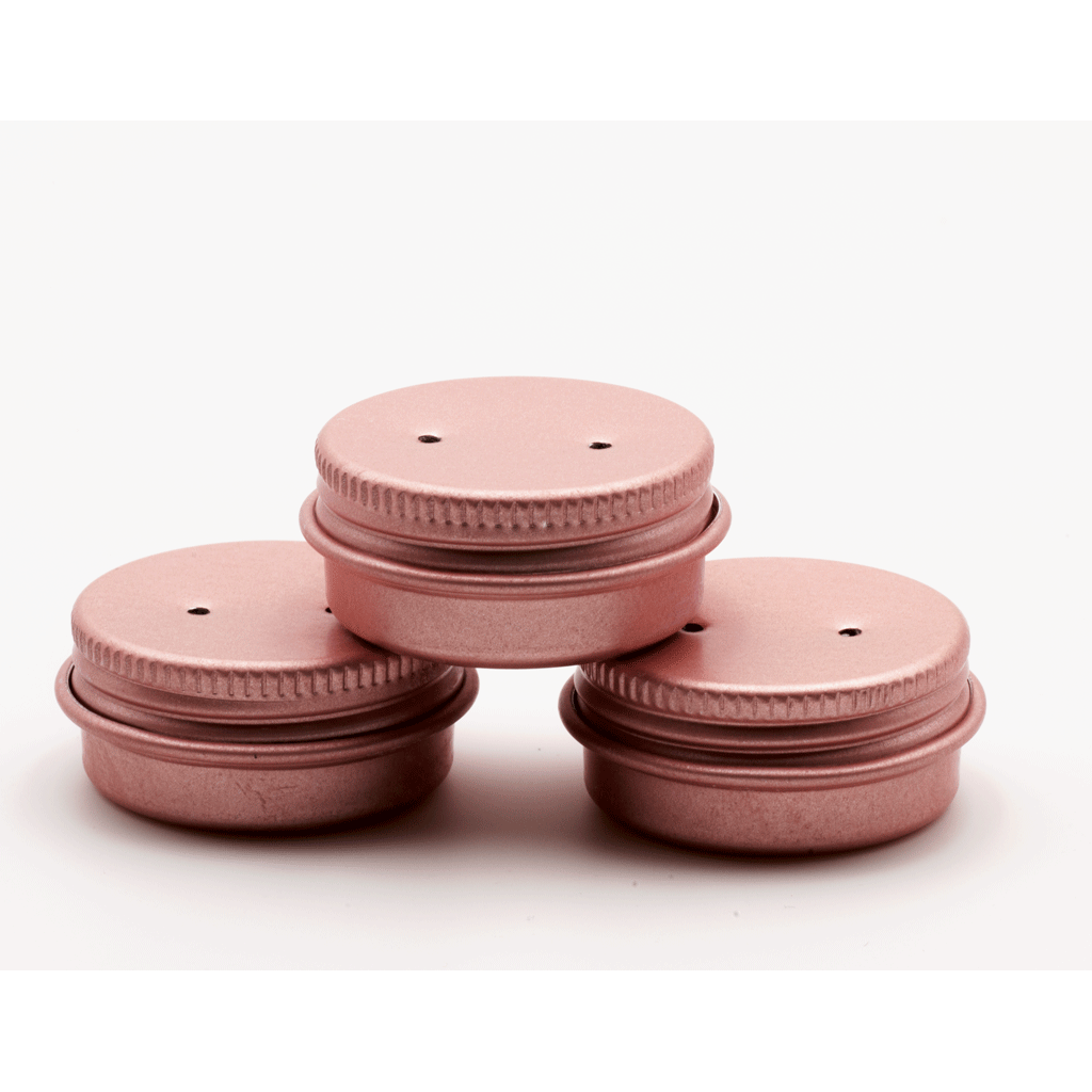 Metallburk, gammalrosa (medium) - 3-pack