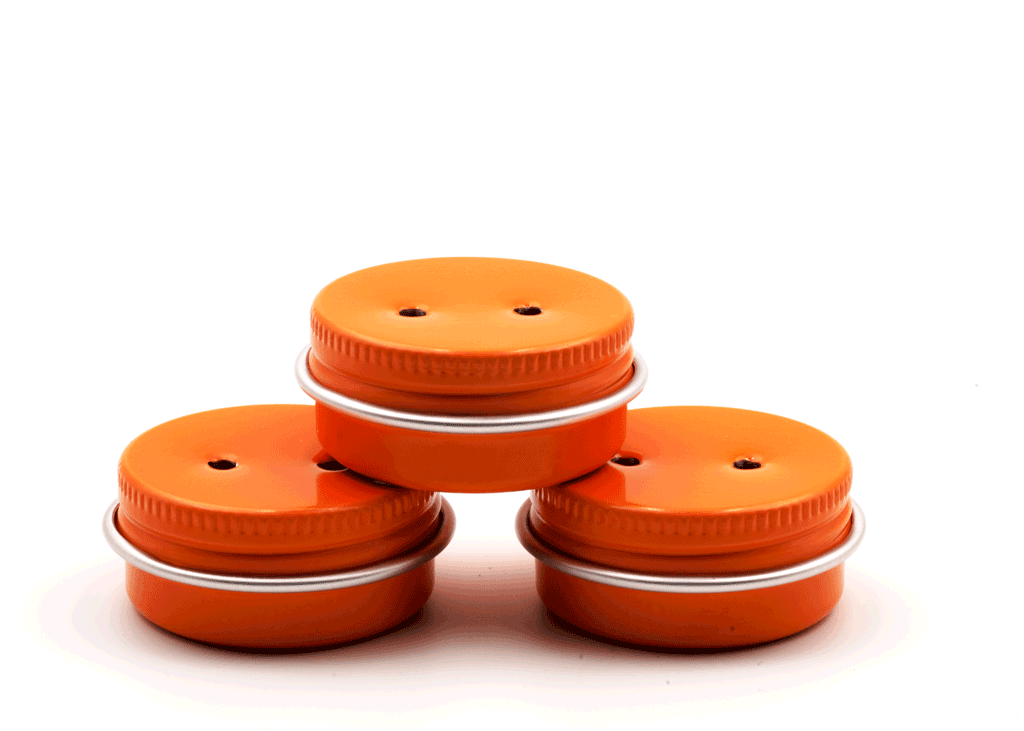 Metallburk, orange (medium) - 3-pack
